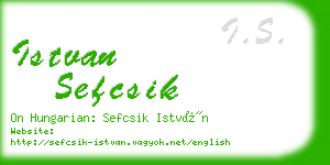 istvan sefcsik business card